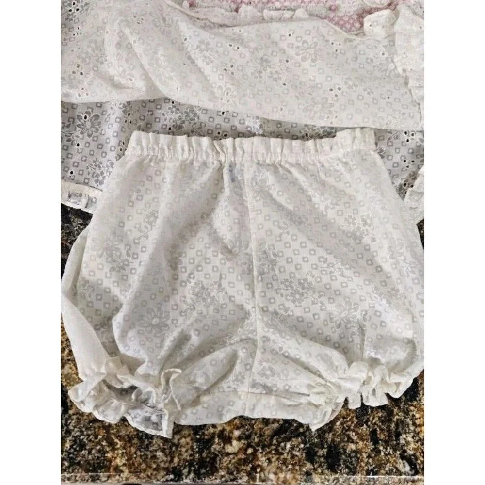 Vintage Little Bitty 24 months 2 Piece Set Girls Pink Dress And Bloomers 🤍🩷